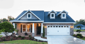 Here you can see one of the beautiful custom homes at Woods of Alchrist.