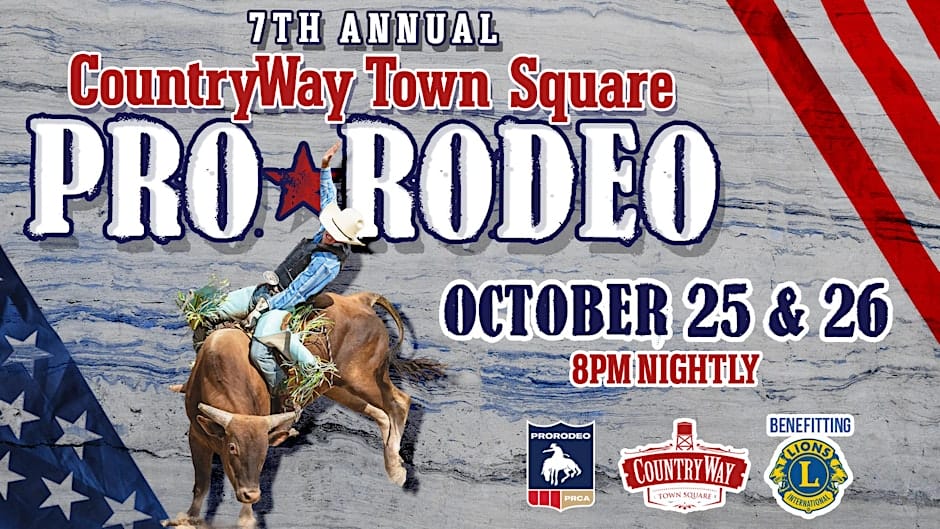 7th Annual CountryWay Town Square Pro Rodeo poster